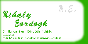 mihaly eordogh business card