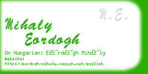 mihaly eordogh business card